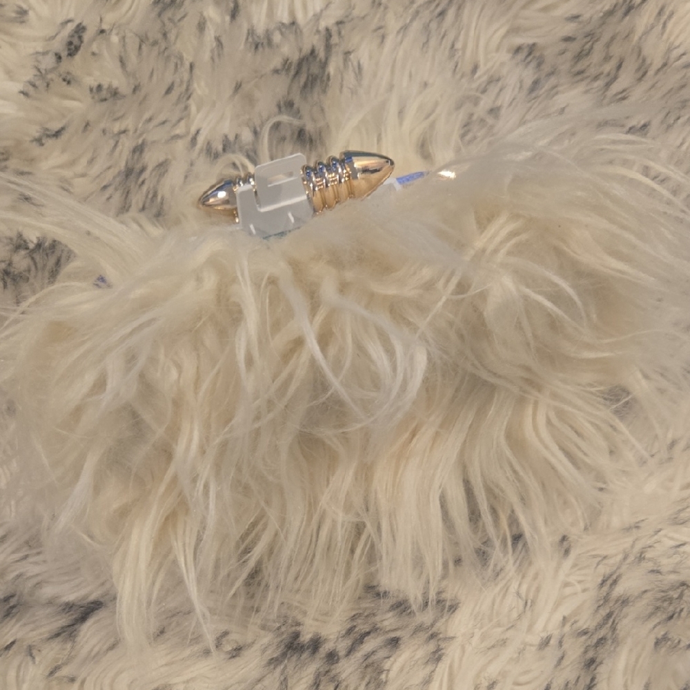 Faux Fur Clutch with Silver Clasp